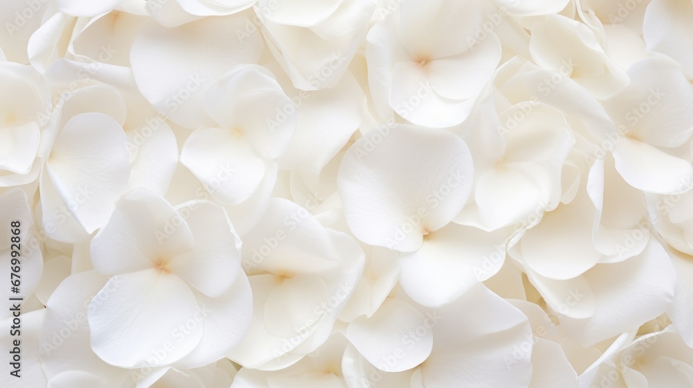 Beautiful white rose petals as background, top view Beautiful white rose petals as background, top view