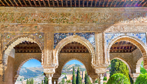Famous Alhambra in Granada, Andalusia, Spain