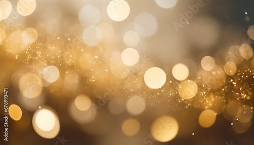 Blurred gold bokeh in soft smooth background.for decoration celebrate design