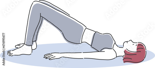 寝ながらお尻と太ももを鍛えるストレッチポーズ