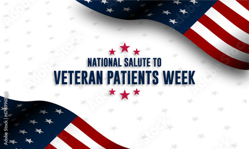 National Salute To Veteran Patients Week Background Vector Illustration