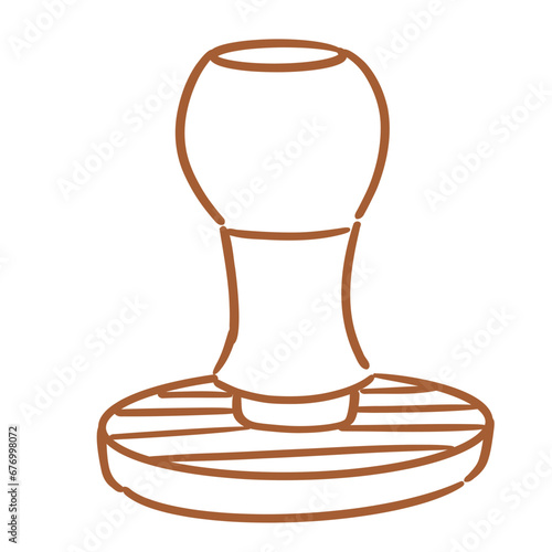 office stationaries_ink stamp_vector