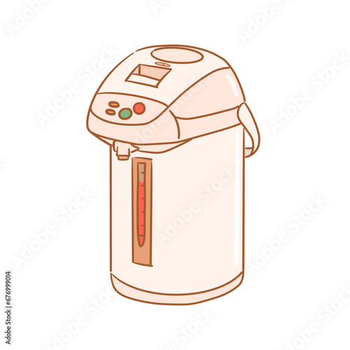cookware_electric kitchen_color_thermos_illustration