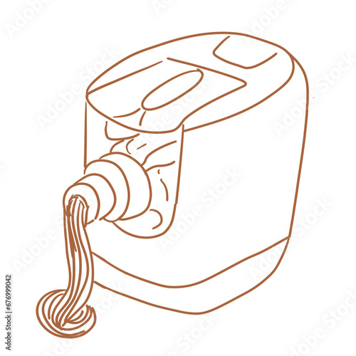 cookware_electric kitchen_front spaghetti maker_illustration