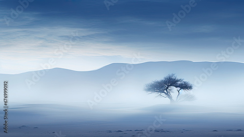 mountains in the fog, clouds over the mountains, desert fog background