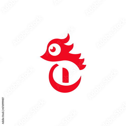 Unique chameleon power button logo template
