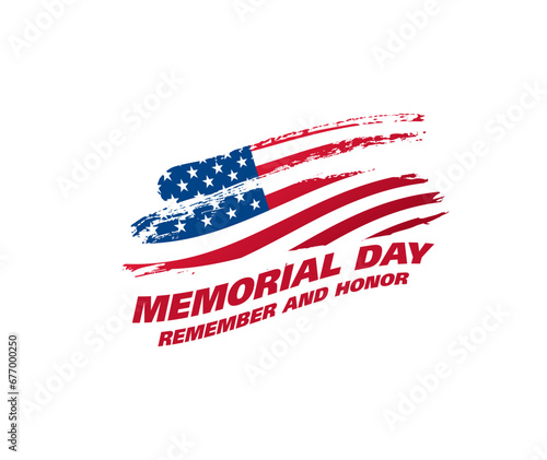 Memorial day banner design. Vector illustration