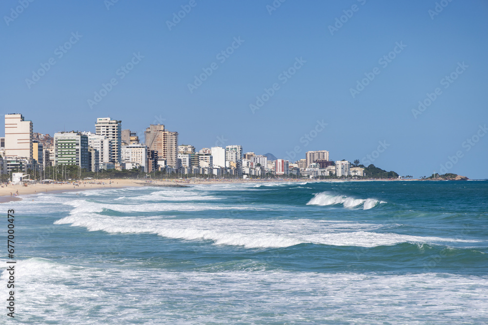 Ipanema Beach from the view of Leblon - Rio de Janeiro - RJ.