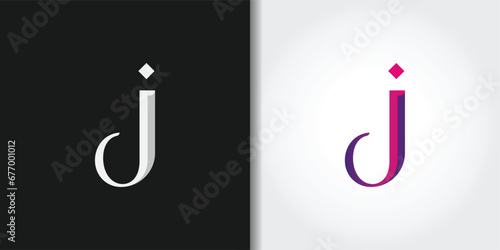 classic letter j logo set
