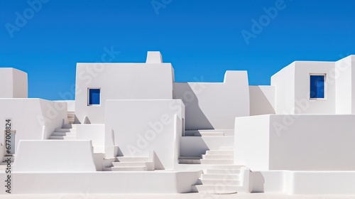 White architecture on Santorini island  Greece. Beautiful summer landscape