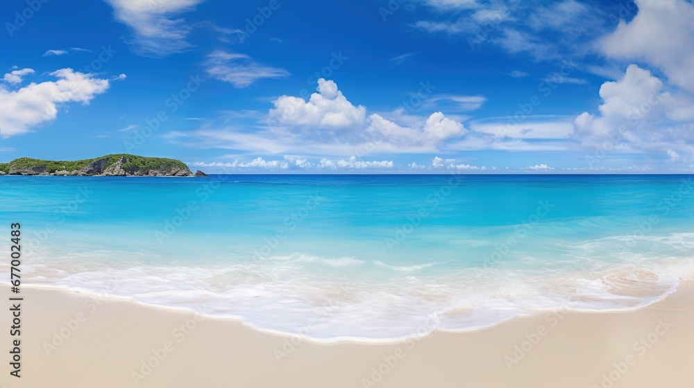 Fototapeta premium Beautiful Nature beauty scene beautiful blue beach so attractive