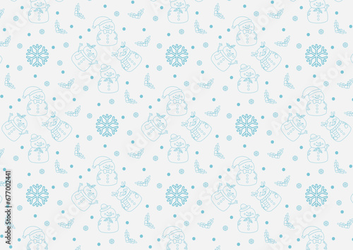 blue christmas seamless pattern background design