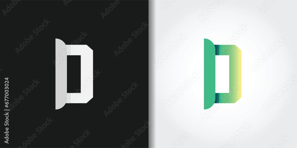 rigid letter d logo set rigid letter d logo set
