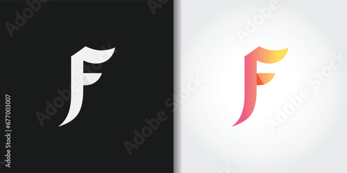 classic letter f logo set