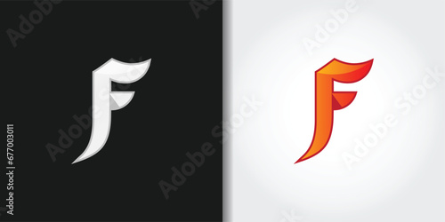 classic letter f logo set