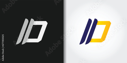 rigid letter d logo set