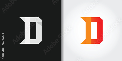 rigid letter d logo set