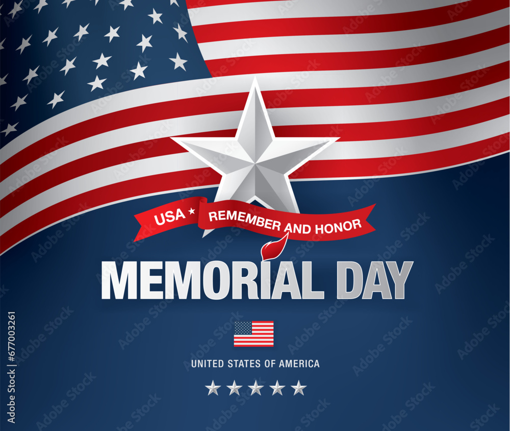 Memorial day banner design. Vector illustration Memorial day banner design. Vector illustration