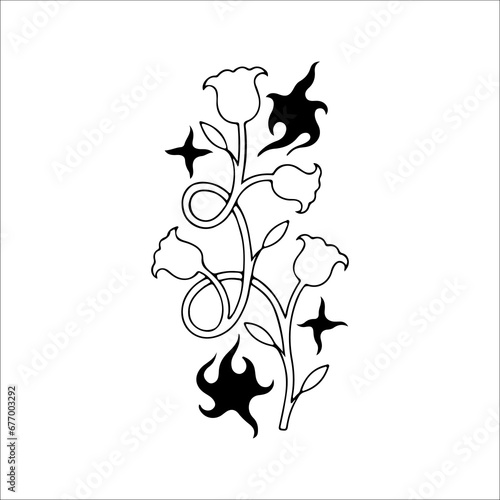 floral vector illustration with concept