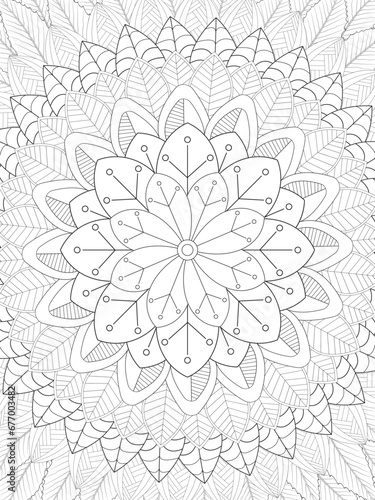 new flower coloring pages for adults for black  and white 