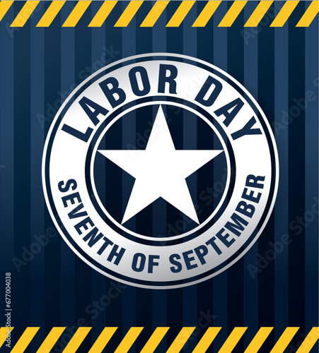 Happy labor day banner design vector illustration