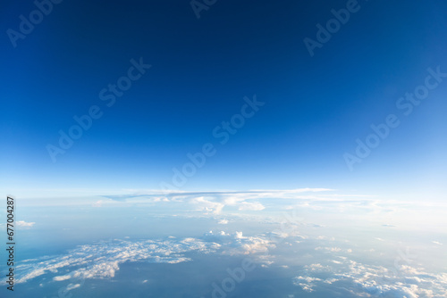 Aerial view of white clouds © xy