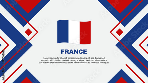 France Flag Abstract Background Design Template. France Independence Day Banner Wallpaper Vector Illustration. France Illustration