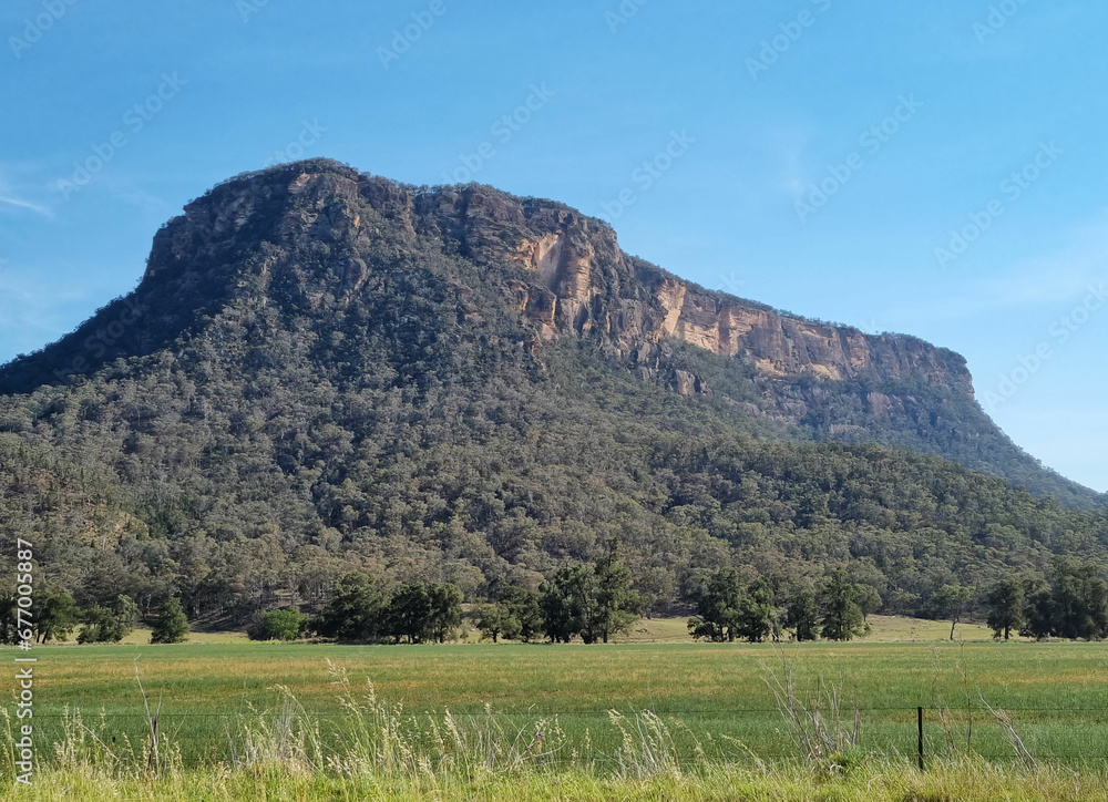 Fototapeta premium Sandstone Cliffs of the Capertee Valley near Glen Davis New South Wales Australia in the late afternoon