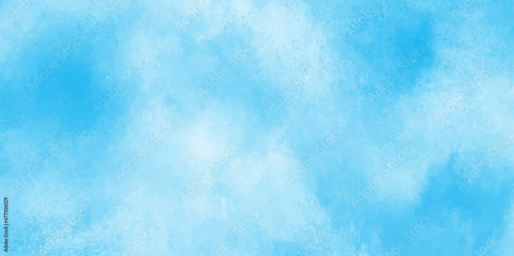 Defocused and blurry wet ink effect sky blue color watercolor background,Clouds on a blue background,beautiful and colorful watercolor used for wallpaper,banner, design,painting,arts,printing.