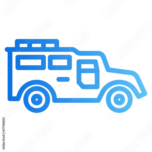 armored vehicle gradient icon