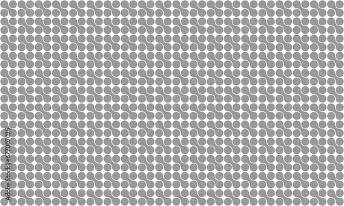 Grey metaball geometric abstract seamless pattern. Vector Repeating Texture.