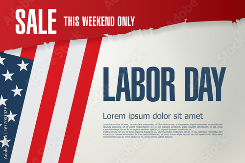 Labor day sale banner layout design