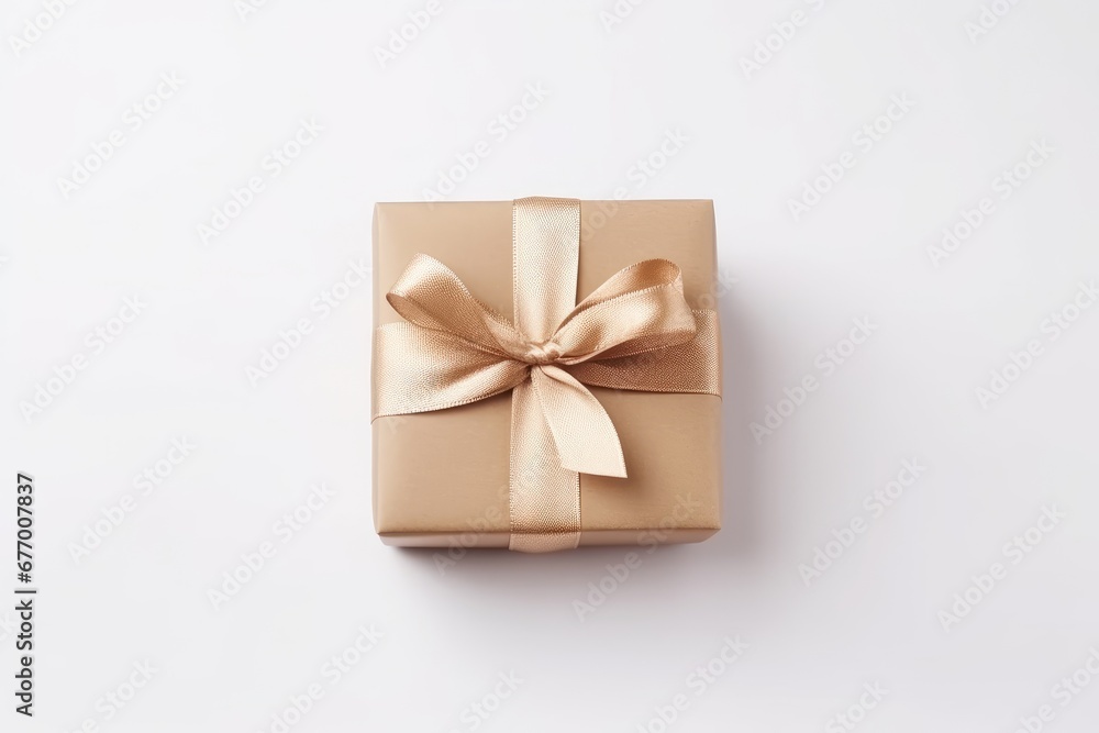 Eco friendly gift box with bow on white Space for text and design Soap zero waste plastic free Eco friendly gift box with bow on white Space for text and design Soap zero waste plastic free