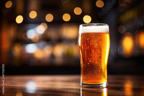 Craft beer that is light and chilled, poured into a glass, with a close-up shot of a pint of beer.