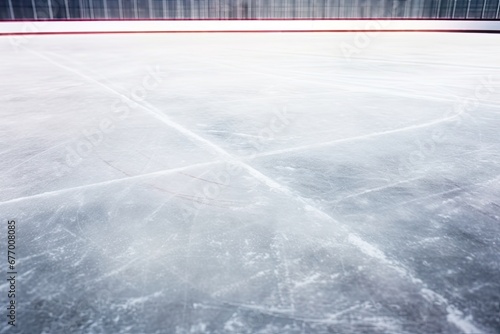 Texture concept for marking the hockey field with ice. photo