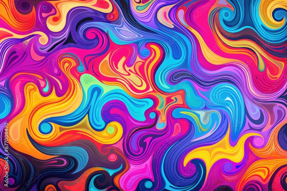 Psychedelic rainbow background with neon hues Psychedelic rainbow background with neon hues