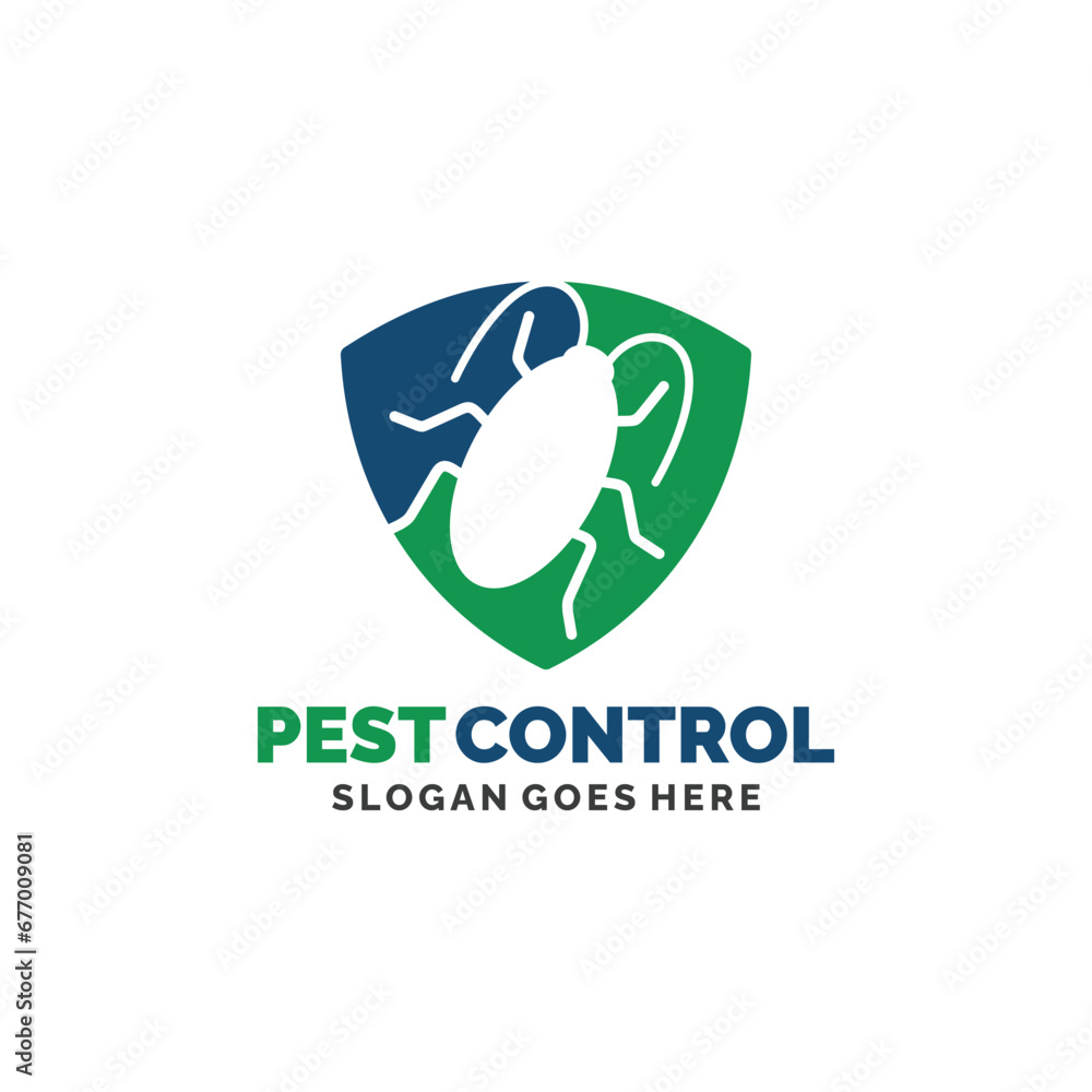 Cockroach pest control logo design vector illustration. Pest control logo Cockroach pest control logo design vector illustration. Pest control logo