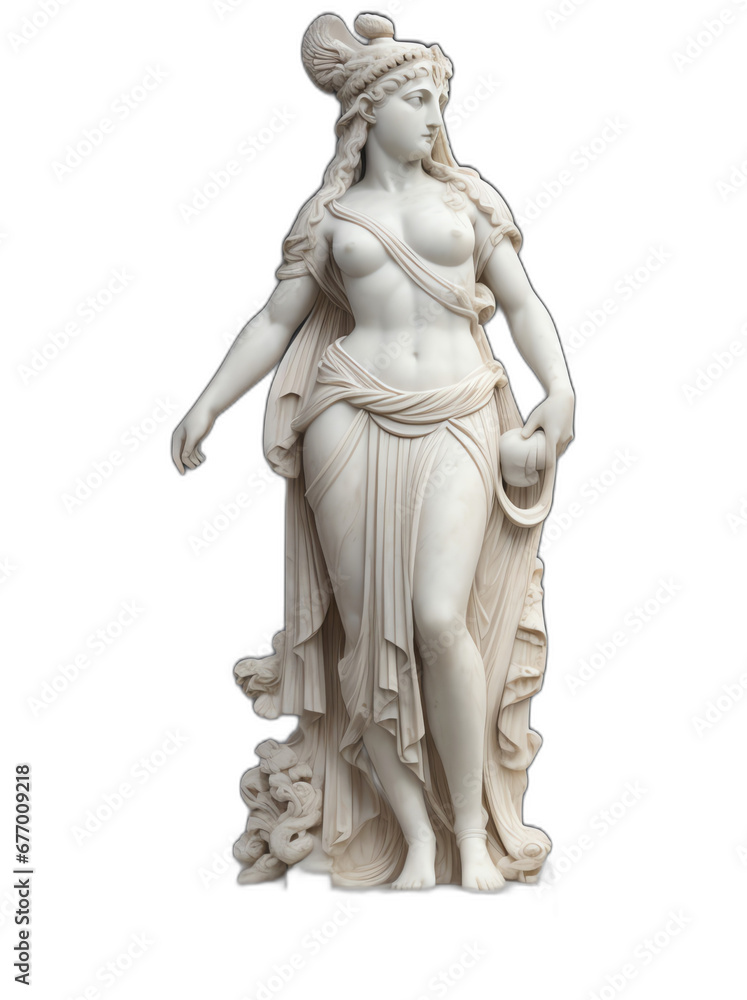 Marble statue of an ancient Greek god athena from Generative AI Marble statue of an ancient Greek god athena from Generative AI