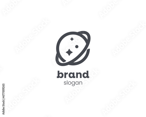 Creative simple line of space light or global logo