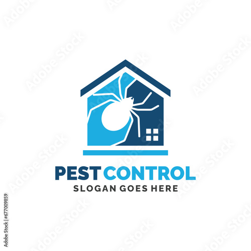 Spider pest control logo design vector illustration. Pest control logo