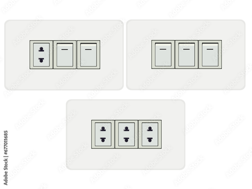 light switch on a white background. light switch on a white background.