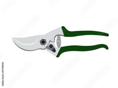 Pruning shears on a white background.