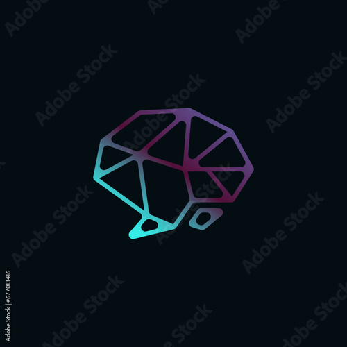 Bcreative geometric modern brain logo for your company © ajijaelani24