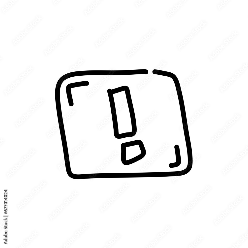 Hand drawn exclamation mark Hand drawn exclamation mark