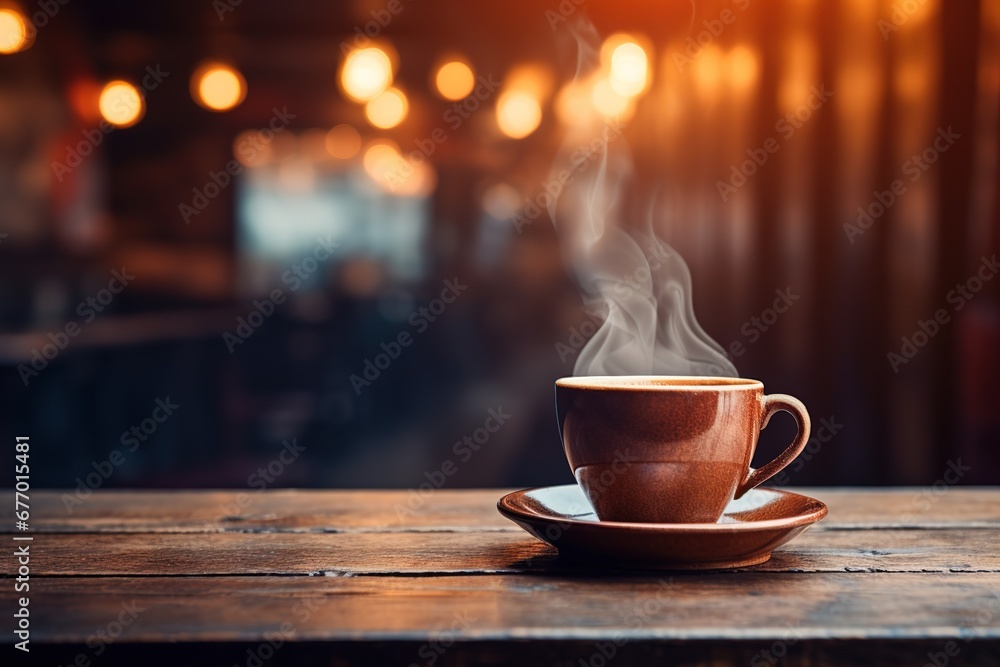 coffee cup on the table in morning, generative ai. coffee cup on the table in morning, generative ai.