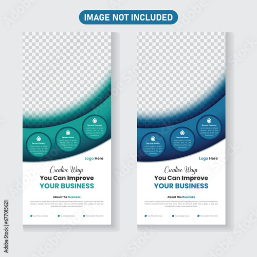 Creative modern business roll up banner template design with simple layout