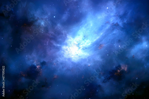 Digital Art Expression of Deep Space Nebula-Generative AI