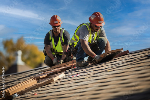 Roofing Workers Helmet Summer Tile Fixing Repair