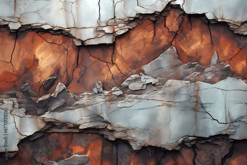 Earth's Break - Digital Art Capturing the Texture of Rocks-Generative AI