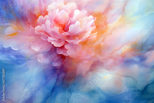 Sea of Colorful Clouds - Abstract sky artwork in pastel tones-Generative AI